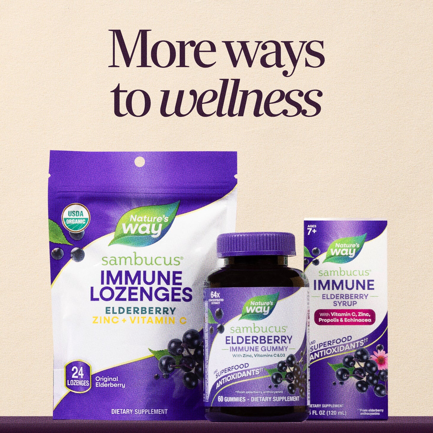 <{%MAIN12_10486%}>Nature's Way® | Sambucus Elderberry Immune Gummy