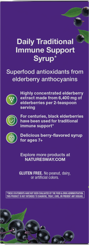 Nature's Way® | Sambucus Traditional Elderberry Immune Syrup - left side of pack Sku:15332