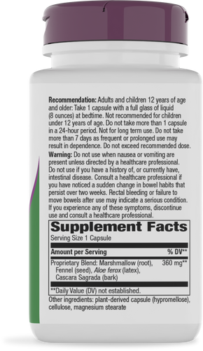 Nature's Way® | Aloe MAXLAX Premium Blend - right side of pack Sku:142