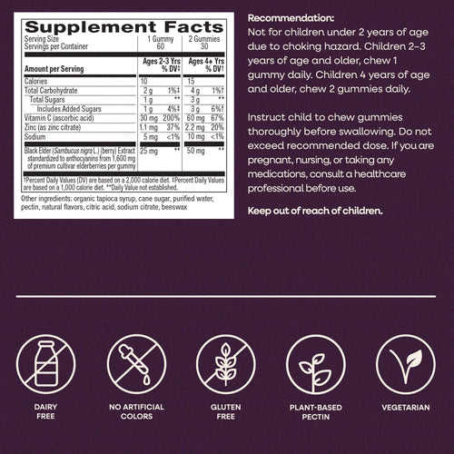 Nature's Way® | Sambucus Kids Elderberry Immune Gummies Sku:12285