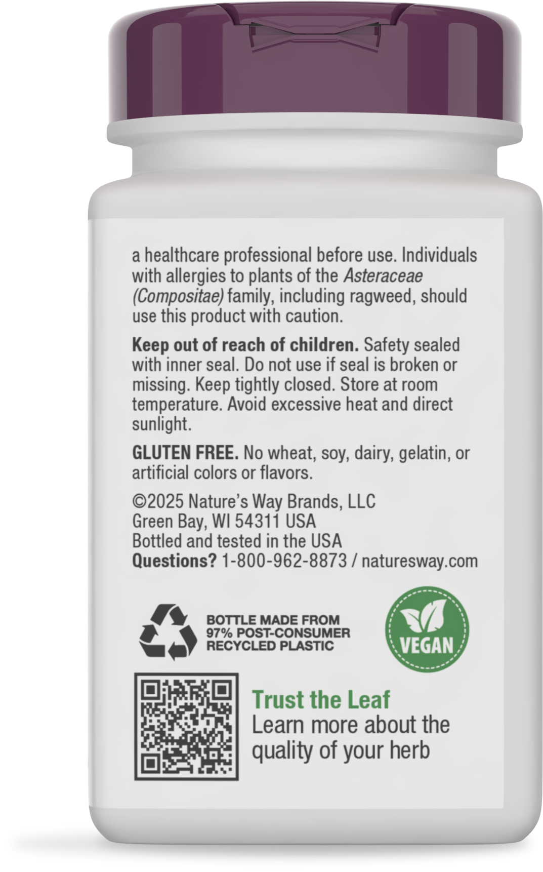 <{%MAIN11_15335%}>Nature's Way® | Leg Veins Premium Blend - back of pack