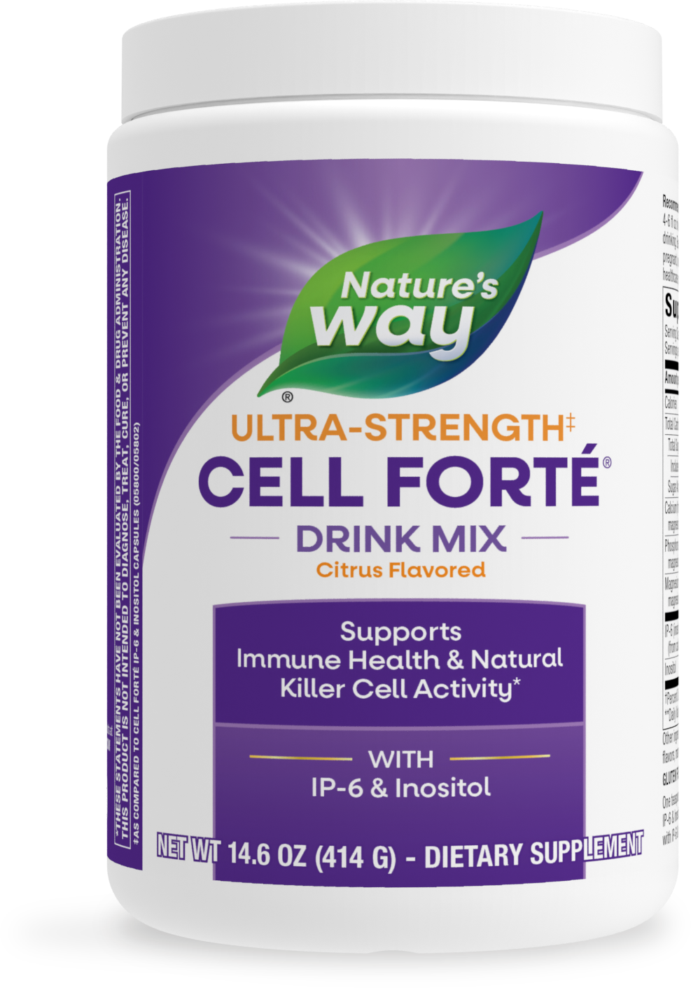 <{%PRIMARY_05850%}>Nature's Way® | Ultra-Strength Cell Forte  Drink Mix, 14.6 oz (414 g), Citrus