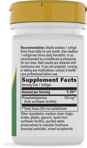 Nature's Way® | Phosphatidylserine - right side of pack Sku:45161