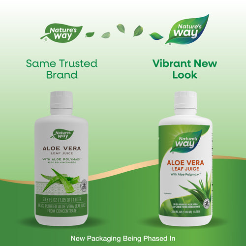 Nature's Way® | Aloe Vera Leaf Juice - package updates old to new Sku:14280
