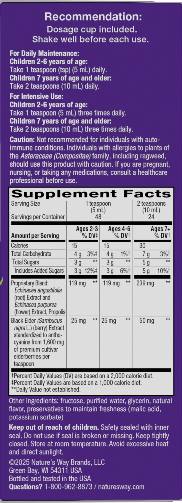 <{%MAIN7_15359%}>Nature's Way® | Sambucus Immune Elderberry Syrup for Kids* - right side of pack