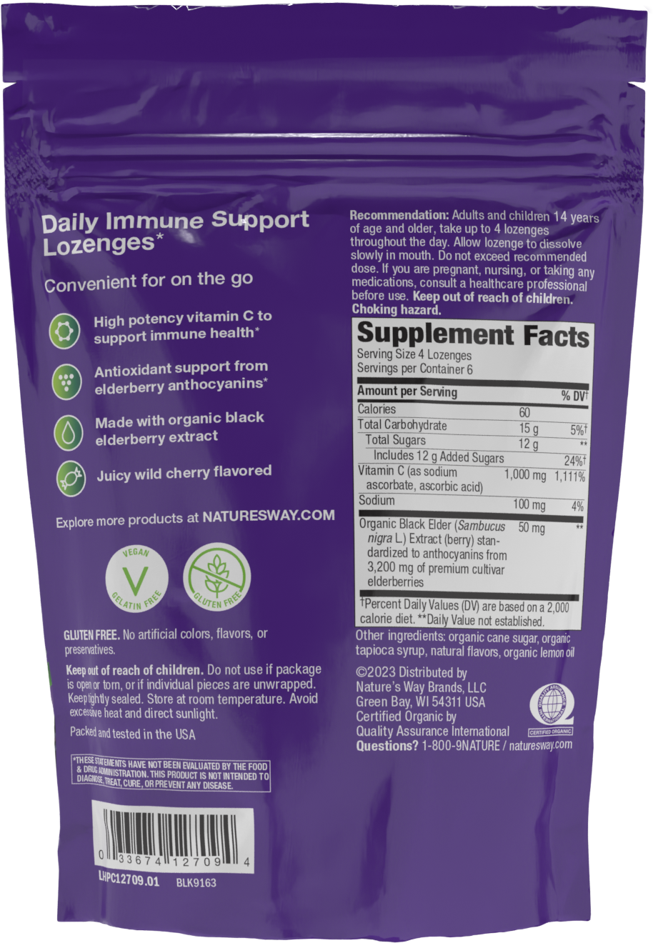 <{%MAIN2_12709%}>Nature's Way® | Sambucus Vitamin C Lozenges - back of pack