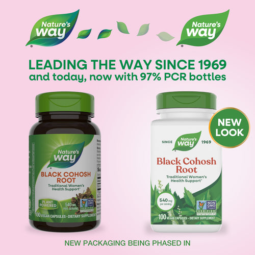 Nature's Way® | Black Cohosh Root - package updates old to new Sku:10500