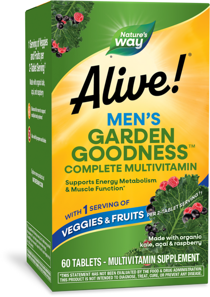 Alive!® Men's Garden Goodness™ Complete Multivitamin | Nature's Way®