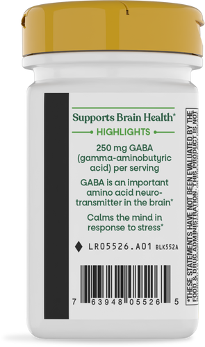Nature's Way® | GABA - left side of pack Sku:05526