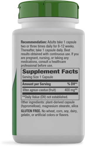 Nature's Way® | Vitex Fruit - right side of pack Sku:11750