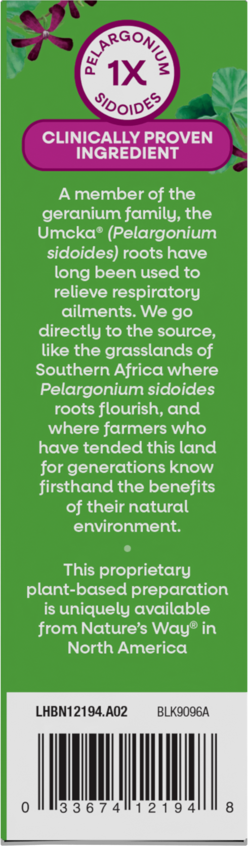 <{%MAIN4_12194%}>Nature's Way® | Umcka Allergy & Sinus Relief Chewables - left side of pack