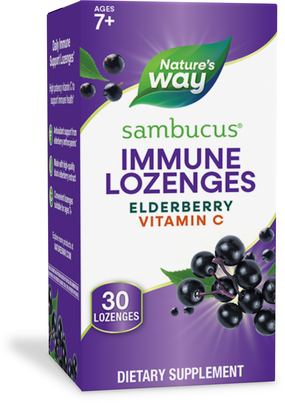 <{%PRIMARY_14001%}>Nature's Way® | Sambucus Immune Lozenges, 30 lozenges, Elderberry