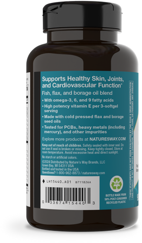 Nature's Way® | Mega 3/6/9 - left side of pack Sku:15440