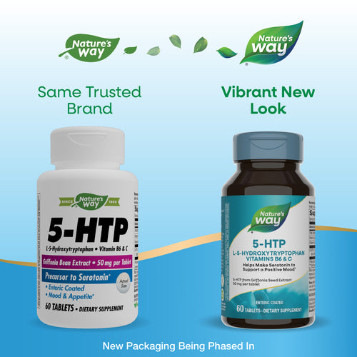 Nature's Way® | 5-HTP - package updates old to new Sku:45250