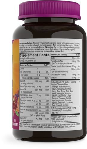 Nature's Way® | Alive! Premium Prenatal Gummies - right side of pack Sku:10482