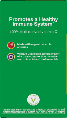 Nature's Way® | Alive! Vitamin C - left side of pack Sku:15142