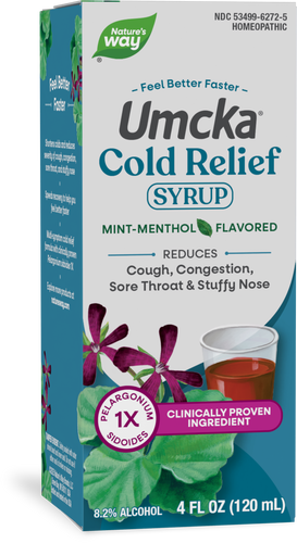 Nature's Way® | Umcka Cold Relief Syrup, 4 fl oz (120 ml), Mint-Menthol Sku:15272