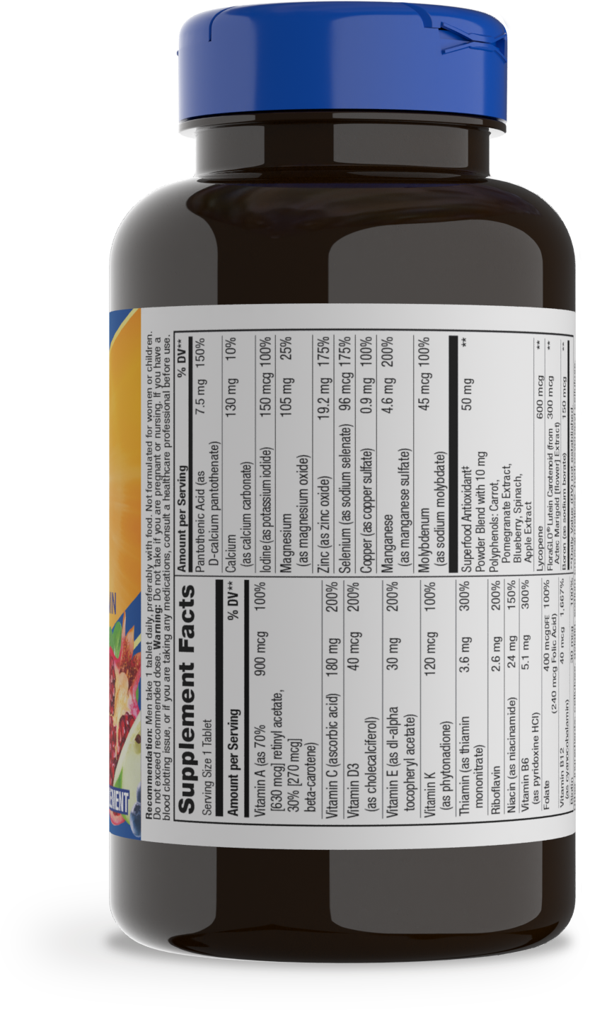 <{%MAIN10_14283%}>Nature's Way® | Alive! Men's 50+ Complete Multivitamin - right side of pack