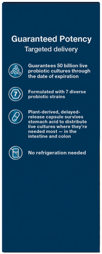 Nature's Way® | Fortify Optima Adult 50+ 50 Billion Probiotic - left side of pack Sku:10762