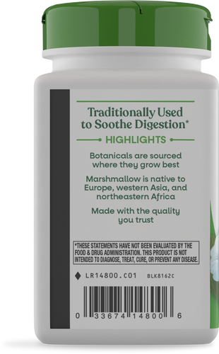 Nature's Way® | Marshmallow Root - left side of pack Sku:14800
