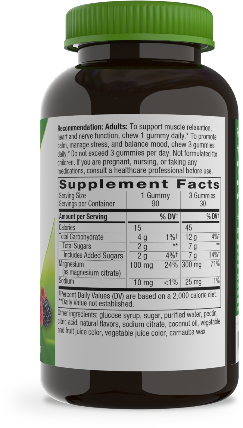 <{%MAIN1_14602%}>Nature's Way® | Magnesium Gummy - right side of pack