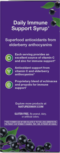 Nature's Way® | Sambucus Immune Elderberry Syrup - left side of pack Sku:6974