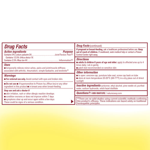 Nature's Way® | Boericke & Tafel Triflora Gel - supplement facts Sku:undefined