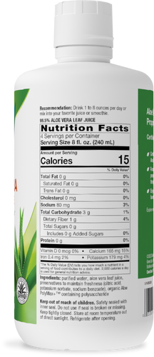 Nature's Way® | Aloe Vera Leaf Juice - right side of pack Sku:14280
