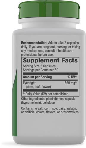Nature's Way® | Eyebright Herb - right side of pack Sku:12500