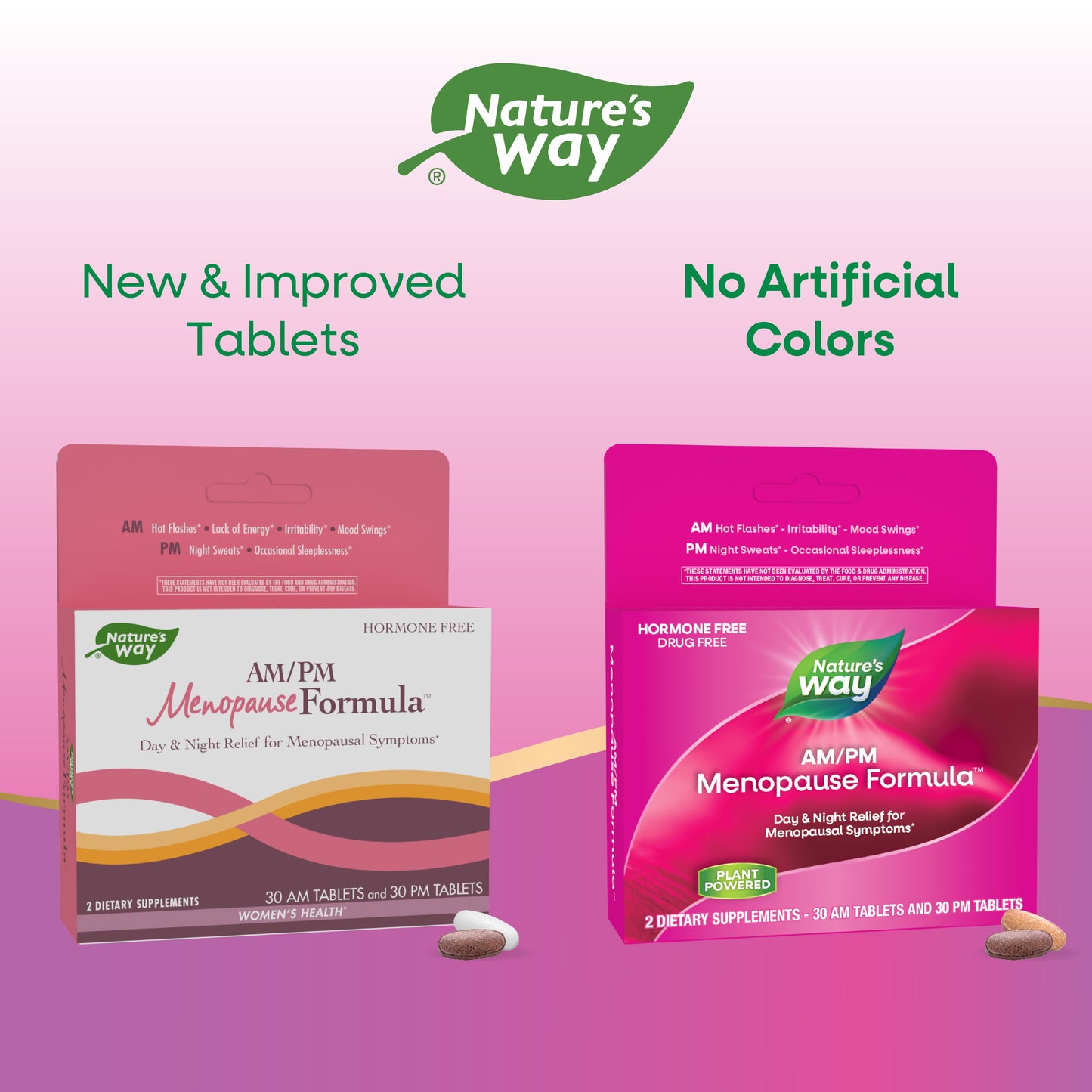 <{%MAIN1_07206%}>Nature's Way® | AM/PM Menopause Formula - package updates old to new