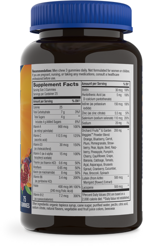 Nature's Way® | Alive! Premium Men's 50+ Gummy Multivitamin - right side of pack Sku:15898