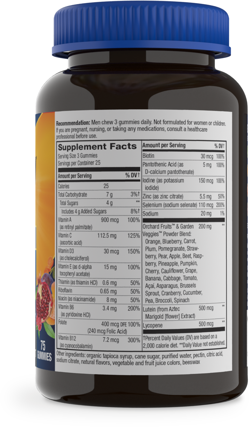 <{%MAIN2_15898%}>Nature's Way® | Alive! Premium Men's 50+ Gummy Multivitamin - right side of pack