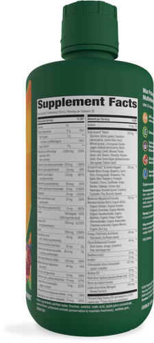 Nature's Way® | Alive! Max Potency Complete Liquid Multivitamin - right side of pack Sku:15395