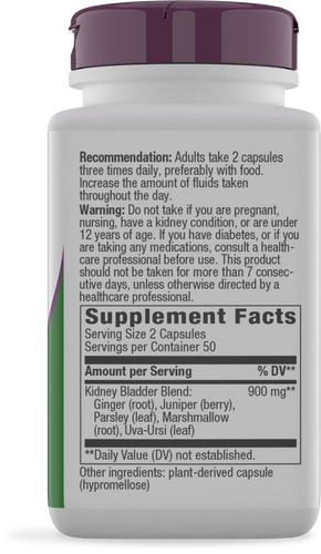 Nature's Way® | Kidney Bladder Premium Blend - right side of pack Sku:110
