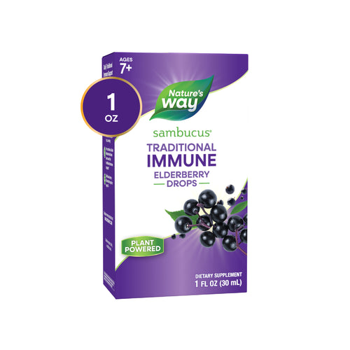 Nature's Way® | Sambucus Traditional Immune Elderberry Drops Sku:10493