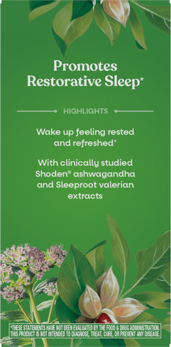 Nature's Way® | Rest and Restore - back of pack Sku:15763