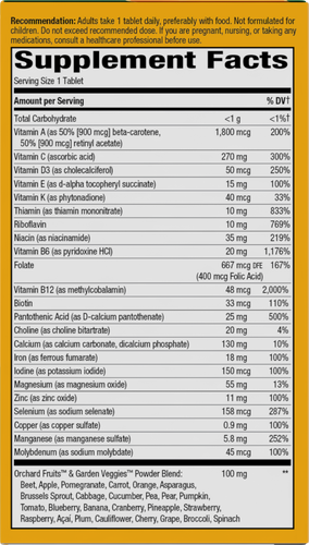 Nature's Way® | Alive! Adult Ultra Multivitamin - right side of pack Sku:15679