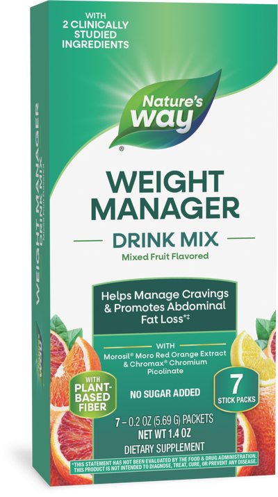 <{%PRIMARY_14984%}>Nature's Way® | Weight Manager Drink Mix, 7 drink mixes, Mixed Fruit