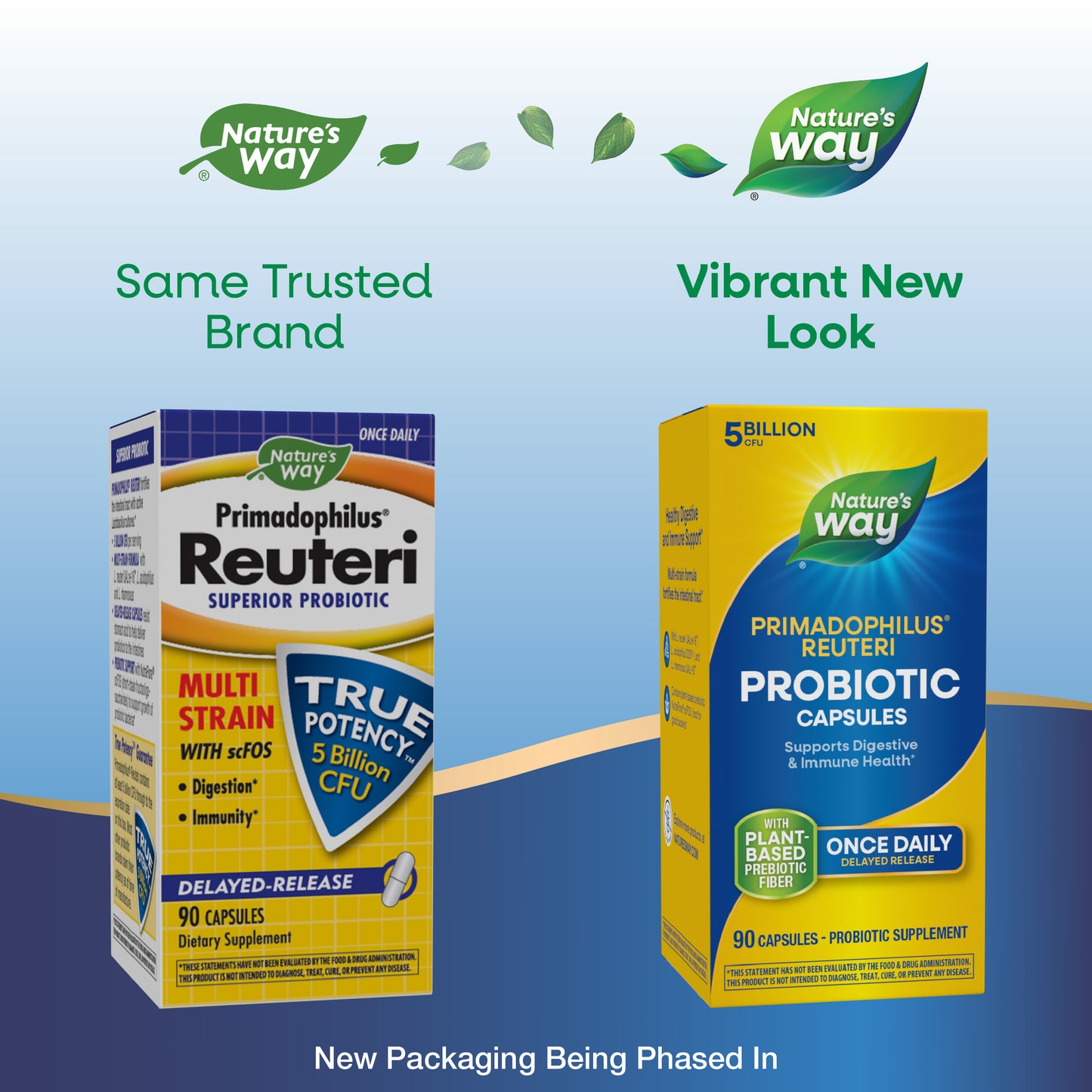 <{%MAIN9_15024%}>Nature's Way® | Primadophilus Reuteri Probiotics - package updates old to new