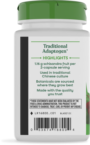 Nature's Way® | Schisandra Fruit - left side of pack Sku:16800