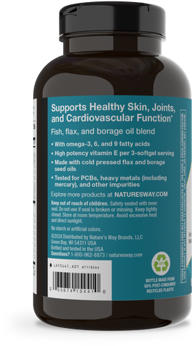 Nature's Way® | Mega 3/6/9 - left side of pack Sku:15441