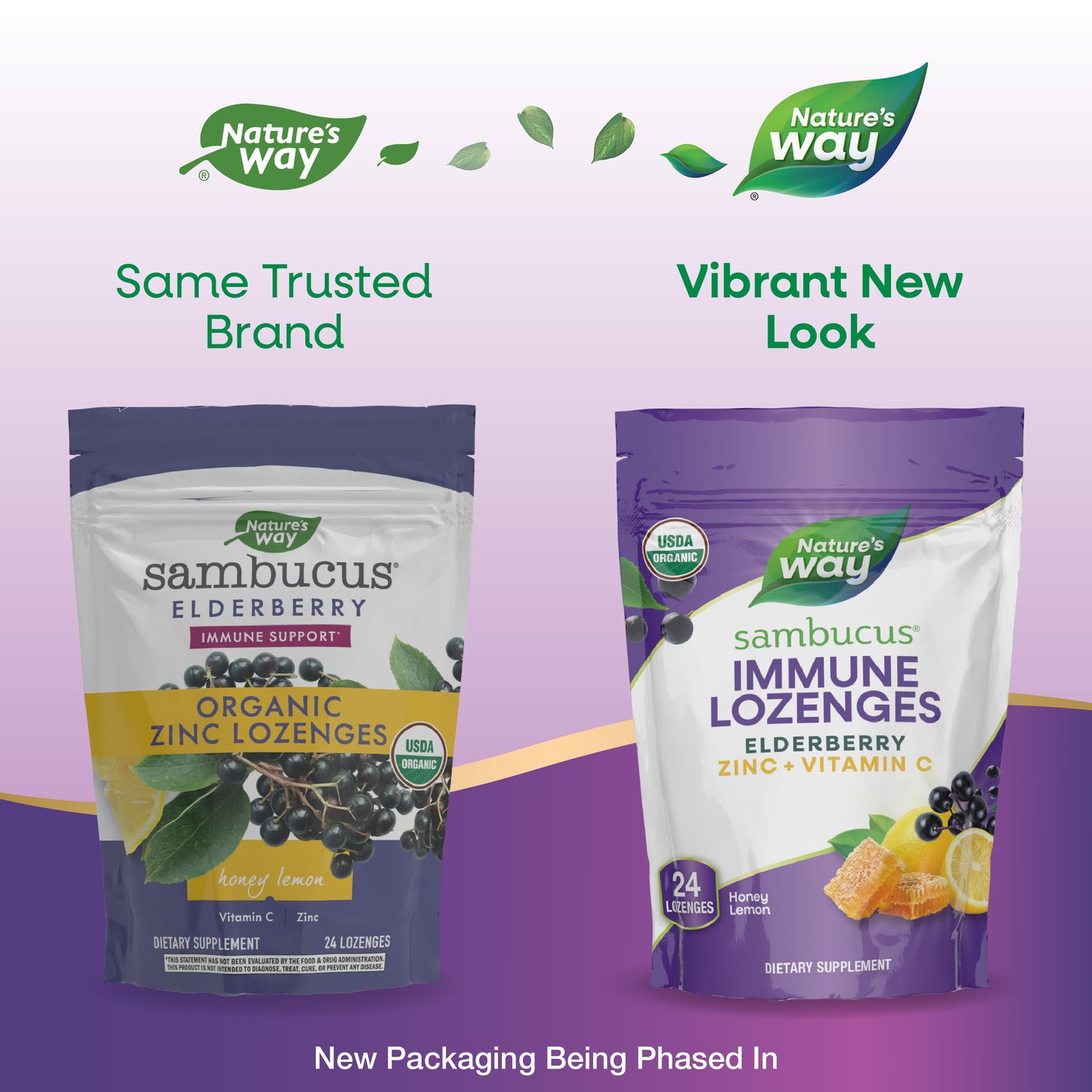 <{%MAIN7_12089%}>Nature's Way® | Sambucus Immune Lozenges - package updates old to new