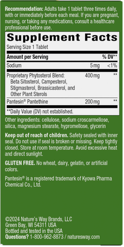 Nature's Way® | Cholesterol Shield - right side of pack Sku:05519