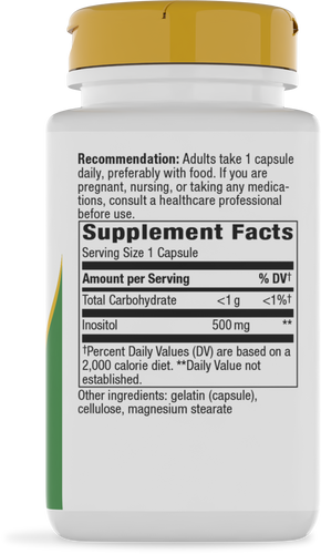 Nature's Way® | Inositol - right side of pack Sku:40461