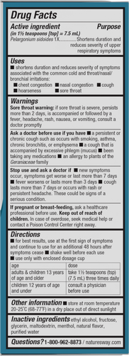 Nature's Way® | Umcka ColdCare Syrup - right side of pack Sku:15792