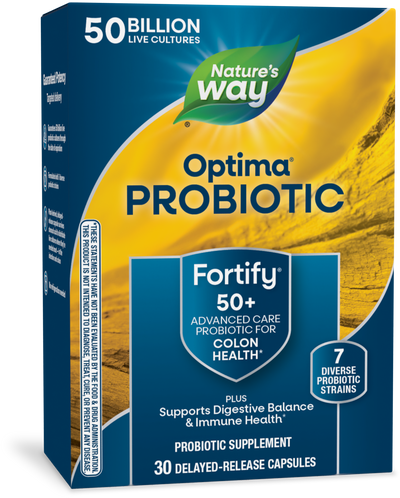 <{%PRIMARY_10762%}>Nature's Way® | Fortify Optima Adult 50+ 50 Billion Probiotic, 30 capsules