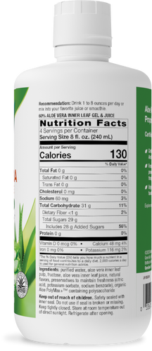 Nature's Way® | Aloe Vera Inner Leaf Gel & Juice - right side of pack Sku:14282