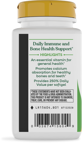 Nature's Way® | Vitamin D3 - left side of pack Sku:15604