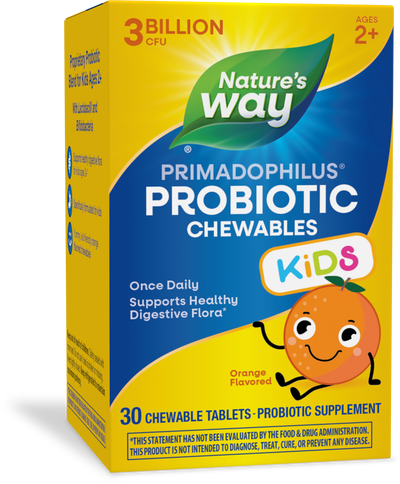 <{%PRIMARY_14242%}>Nature's Way® | Primadophilus Kids Probiotic Chewables, 30 chewables, Orange