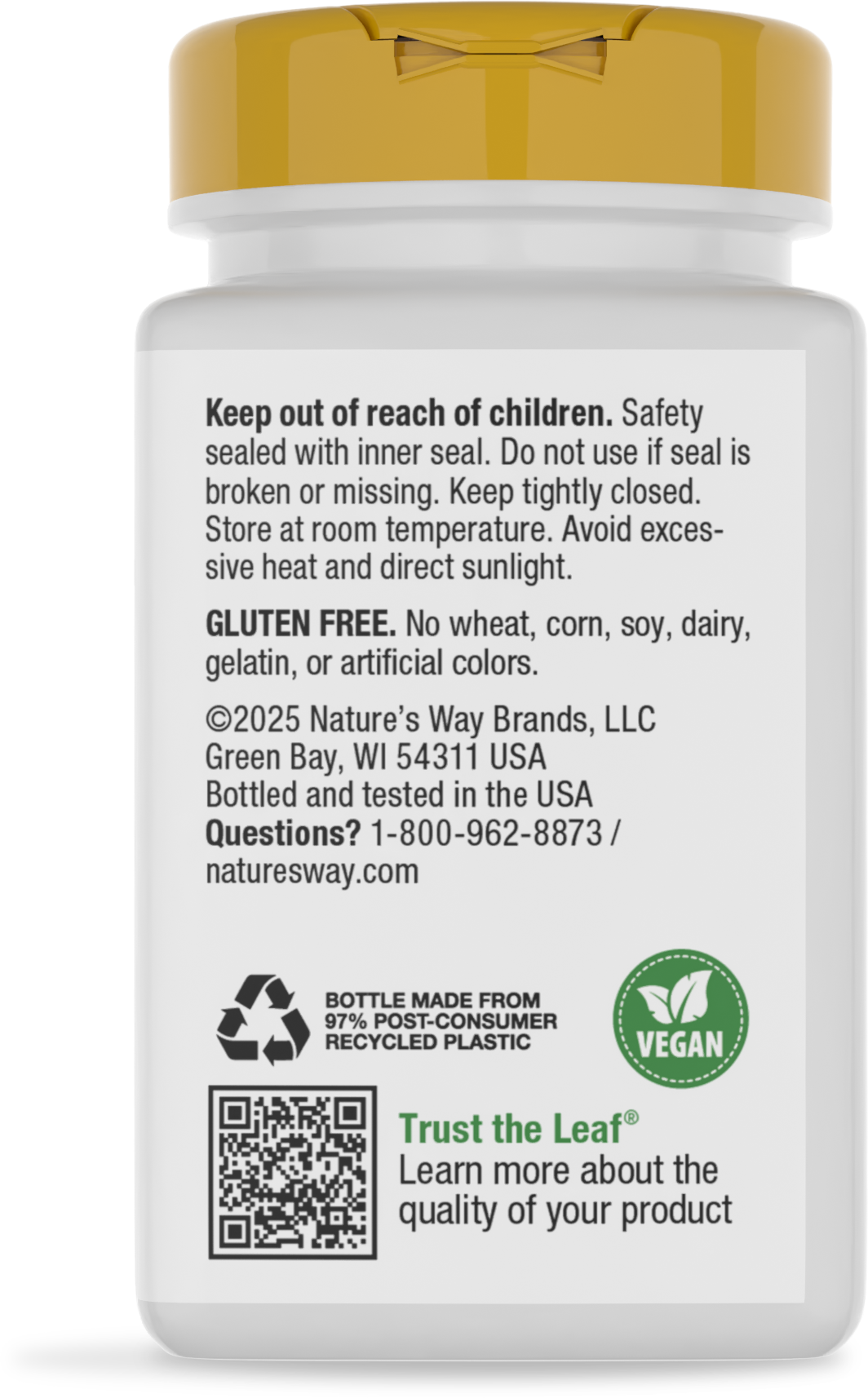 <{%MAIN4_14880%}>Nature's Way® | Magnesium Glycinate Complex - back of pack